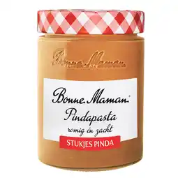 PLUS Bonne Maman Pinda pasta met stukjes aanbieding