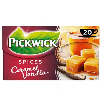 PLUS Pickwick Spices caramel vanilla zwarte thee aanbieding