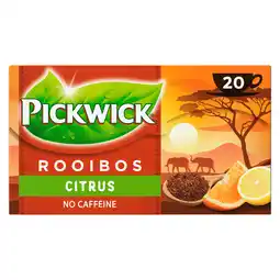 PLUS Pickwick Citrus rooibos thee aanbieding
