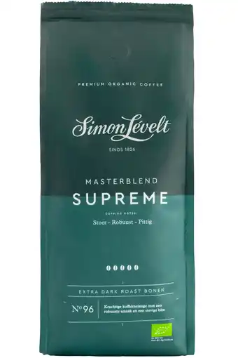 PLUS Simon Lévelt Supreme koffiebonen biologisch aanbieding