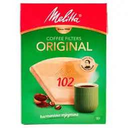 PLUS Melitta Koffiefilter original 102 bruin aanbieding