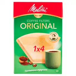 PLUS Melitta Koffiefilters original 1x4 bruin aanbieding
