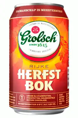 PLUS Grolsch Herfstbok blik aanbieding