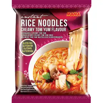 PLUS Mama Instant Rijst Noedels Romig Tom Yum aanbieding