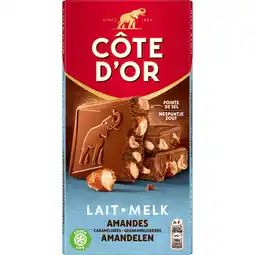 PLUS Côte d'Or Bloc melk gekarameliseerde amandel aanbieding