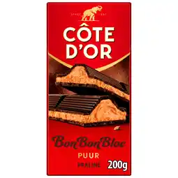 PLUS Côte d'Or BonBonBloc chocoladereep praliné puur aanbieding