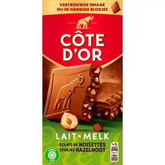 PLUS Côte d'Or Chocoladereep Melk/hazelnoot aanbieding