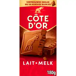 PLUS Côte d'Or Chocoladereep Melk L'Original aanbieding