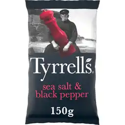 PLUS Tyrrells Sea salt & black pepper aanbieding