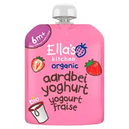 PLUS Ella's Kitchen 6+ Aardbei yoghurt Griekse stijl aanbieding