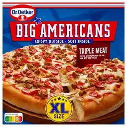 PLUS Dr. Oetker Big Americans XL pizza triple meat aanbieding