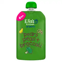 PLUS Ella's Kitchen 4+ Brocolli pears peas aanbieding