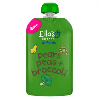 PLUS Ella's Kitchen 4+ Brocolli pears peas aanbieding