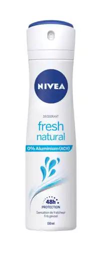 PLUS Nivea Deo spray fresh natural aanbieding