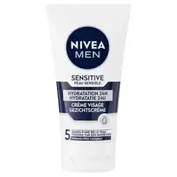 PLUS Nivea For Men Gezichtscreme Sensitive aanbieding