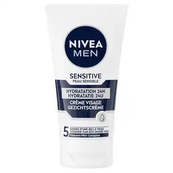 PLUS Nivea For Men Gezichtscreme Sensitive aanbieding