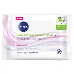 PLUS Nivea 3-In-1 Verzachtende Reinigingsdoekjes aanbieding