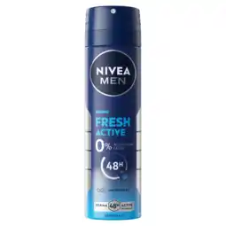 PLUS Nivea For Men Deo spray fresh active aanbieding