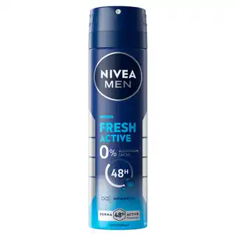PLUS Nivea For Men Deo spray fresh active aanbieding