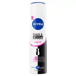 PLUS Nivea Deo spray invisible black&white aanbieding