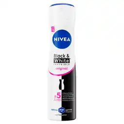 PLUS Nivea Deo spray invisible black&white aanbieding