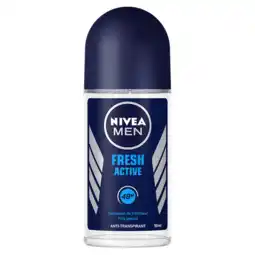 PLUS Nivea For Men Deo roller fresh active aanbieding