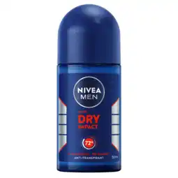 PLUS Nivea For Men Deo roller dry impact aanbieding