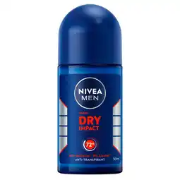 PLUS Nivea For Men Deo roller dry impact aanbieding