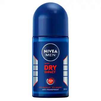 PLUS Nivea For Men Deo roller dry impact aanbieding