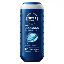 PLUS Nivea For Men Douchegel cool kick aanbieding