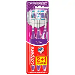 PLUS Colgate Tandenborstel Zigzag Medium aanbieding