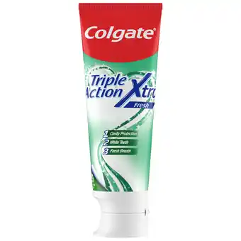 PLUS Colgate Triple action xtra fresh tandpasta aanbieding