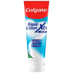 PLUS Colgate Triple action whitening tandpasta aanbieding