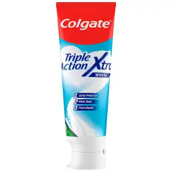 PLUS Colgate Triple action whitening tandpasta aanbieding