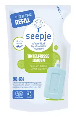 PLUS Seepje Afwasmiddel Refill Limoen aanbieding