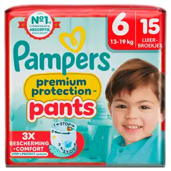 PLUS Pampers Premium protection pants maat 6 aanbieding