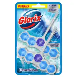 PLUS Glorix powerclean toiletblok ocean valuepack aanbieding