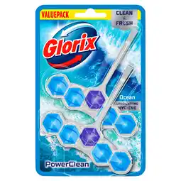 PLUS Glorix powerclean toiletblok ocean valuepack aanbieding
