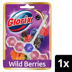 PLUS Glorix Aromlux toiletblok Wild Berries & Hibi aanbieding