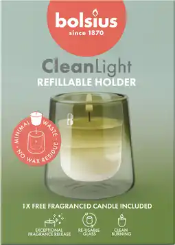 PLUS Bolsius Clean Light starterskit geur navulling aanbieding