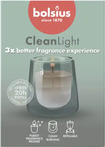 PLUS Bolsius Starterkit Clean Light Cypress & Amber aanbieding