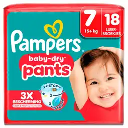 PLUS Pampers Baby-dry pants maat 7 key size aanbieding