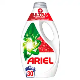 PLUS Ariel +Vloeibaar ultra vlekverwijderaar 30sc aanbieding