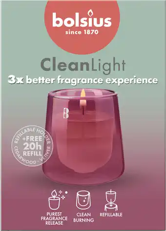 PLUS Bolsius Starterkit Clean Light Cedarwood aanbieding