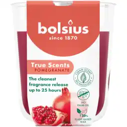PLUS Bolsius Geurglas 80/73 True Scents Pomegranate aanbieding