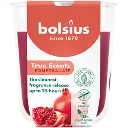 PLUS Bolsius Geurglas 80/73 True Scents Pomegranate aanbieding