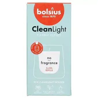 PLUS Bolsius Navulling Clean Light pack 2 zero aanbieding