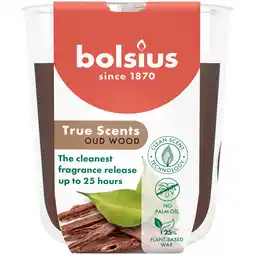 PLUS Bolsius Geurglas 80/73 True Scents Oud Wood aanbieding