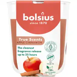 PLUS Bolsius Geurglas True Scents Apple Cinnamon aanbieding