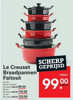 Sligro Le Creuset Braadpannen Faitout aanbieding